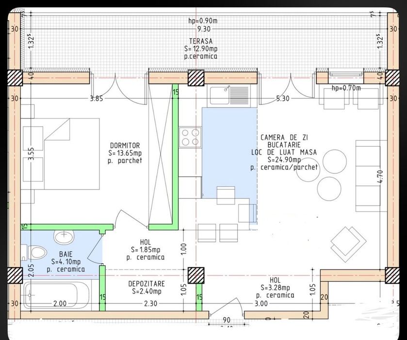 Apartament ,  bloc nou , etaj 1 !