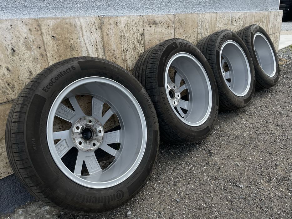 Set Roti Jante 16 Originale 5X112 VW Golf 8 7 6 5 Caddy Jetta Touran Passat Sharan Skoda Seat Anvelope vara 205 55 R16