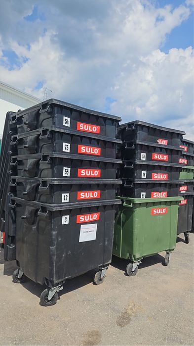 Eurocontainer plastic, capac plat, SULO, 1100 L