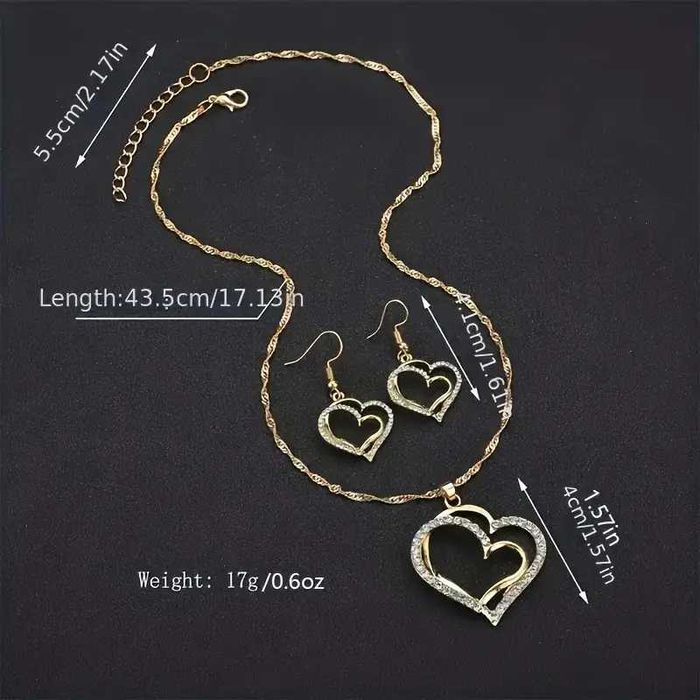 Колие и обеци комплект от 3 части