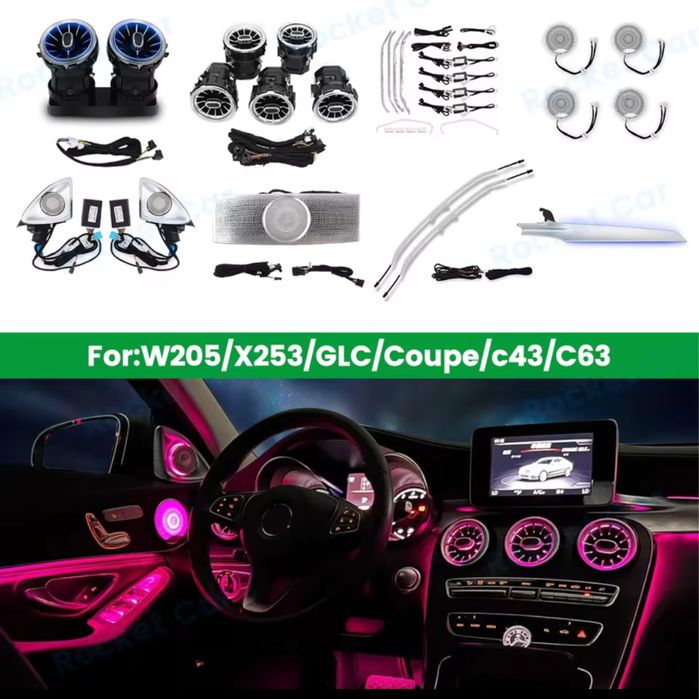 Lumini ambientale Mercedes C w205 / Glc x253