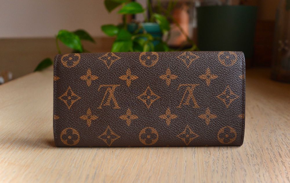 Дамско портмоне Louis Vuitton в кафяво и цикламено