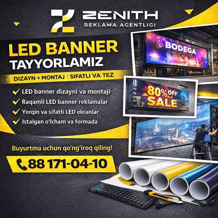 LED banner tayyorlash