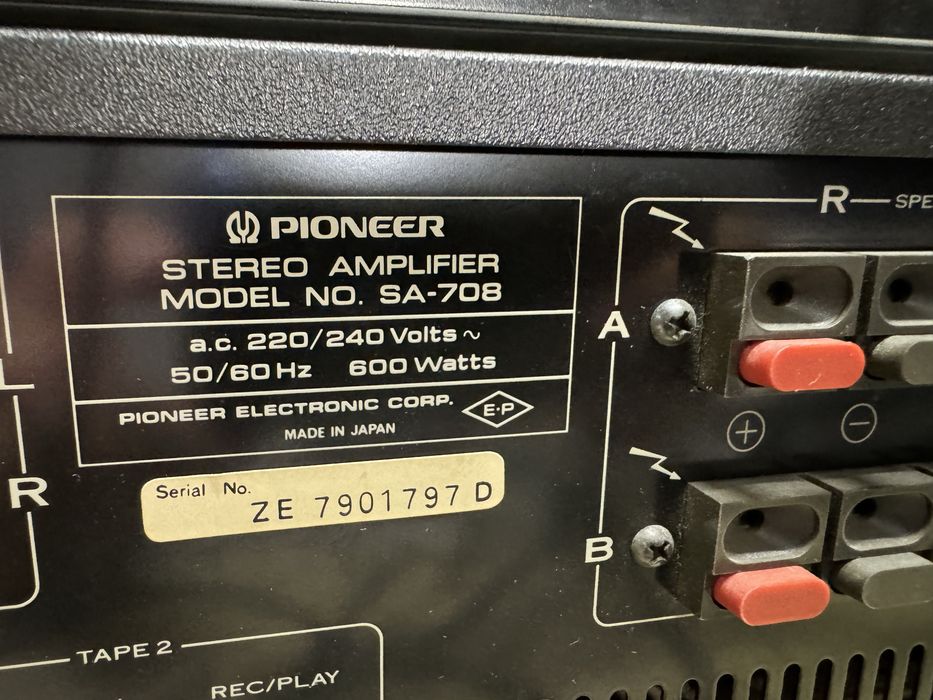Сет Pioneer SA-708 TX-608  CT-F600