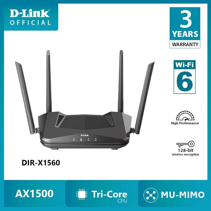 D-link DIR-X1560 AX1500 EXO WiFi 6 Маршрутизатор