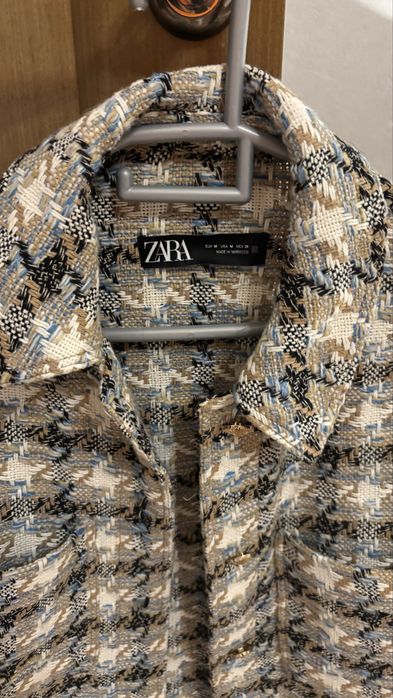 Рубашка zara свободного кроя