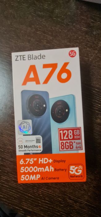 Смартфон ZTE Blade A76 чисто нов
