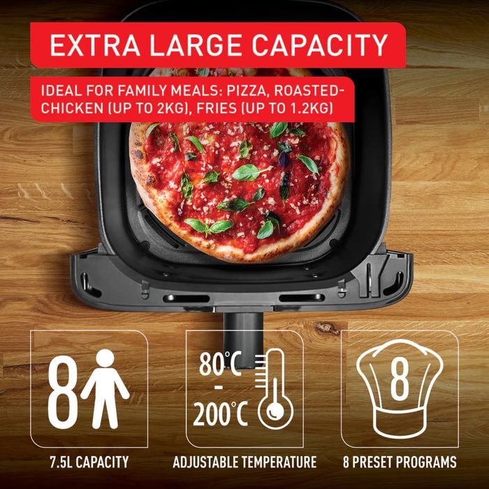 Friteuza cu Aer Cald Tefal Easy Fry Mega Putere X 8 programe Nouă