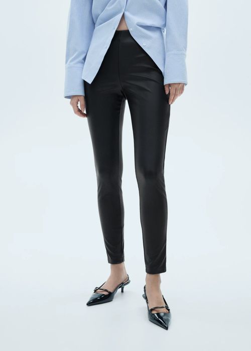 Кожен клин панталон Mango