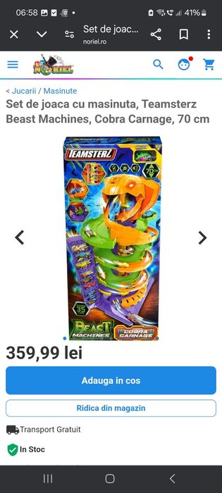 Pista -parcare masinute Beast Machine