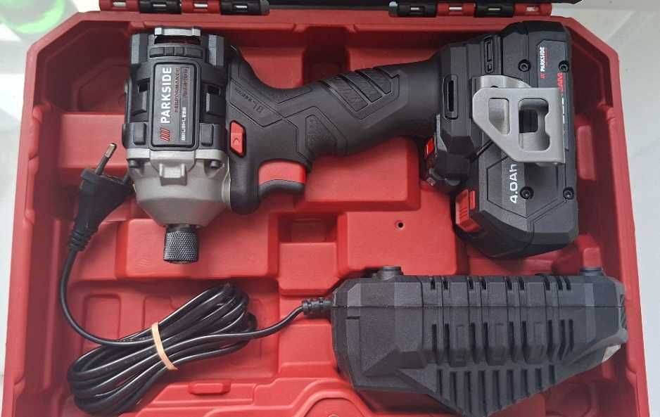 Ударен винтоверт Parkside Performance PDSSAP 20 Li D3 + Smart батерия + зарядно - гаранция