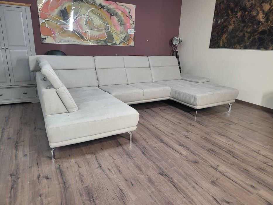 Бежов П - образен ъглов диван ZE-EM20021