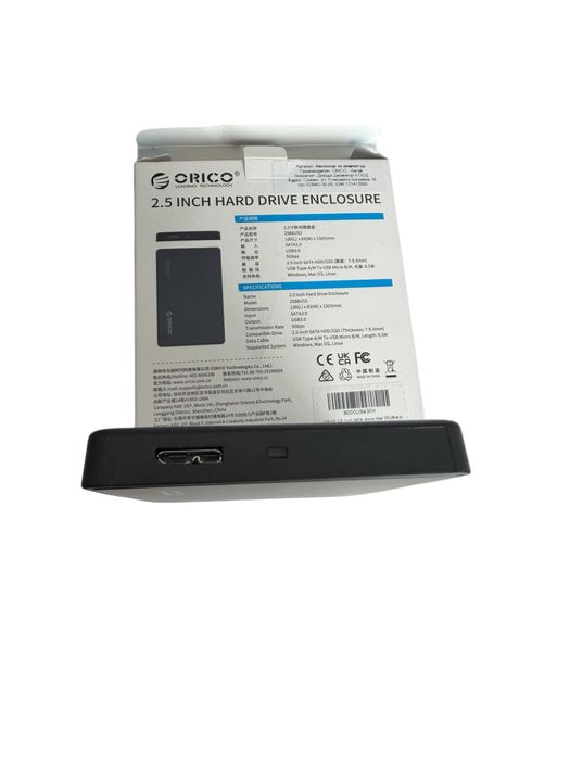 Външен диск 1TB 2.5" HDD Western Digital (Malaysia) в кутия ORICO