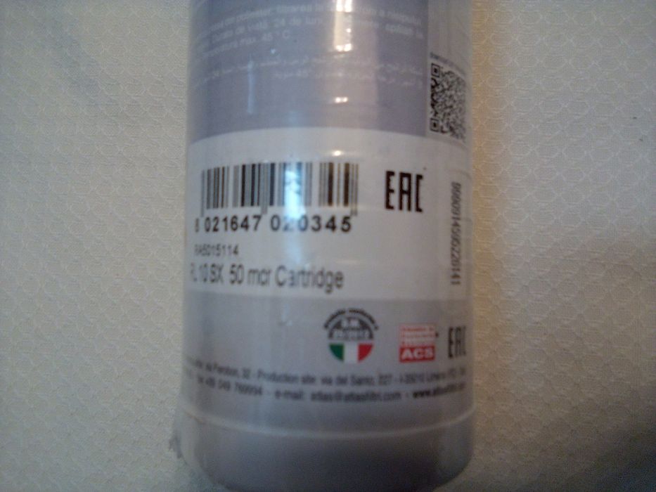 Cartus filtrare apa ATLAS Filtri RL 10 SX 50 mcr