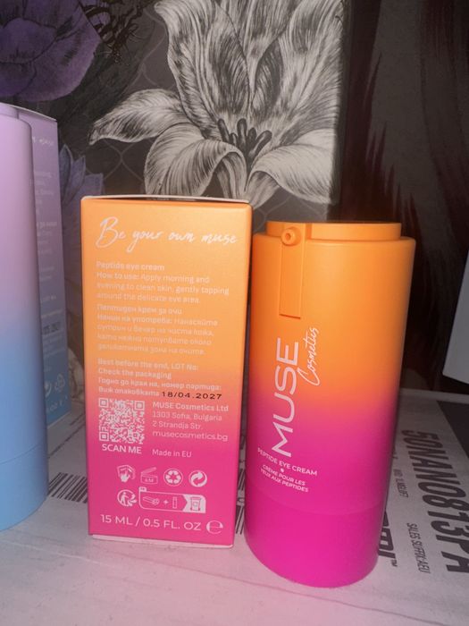 Muse cosmetics - Измиваща пяна, околоочен крем, пептиден серум