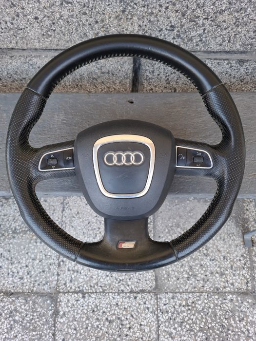 Кожен трилъчев мулти еслайнов волан с аербег за ауди А3 А4 А6 и др.