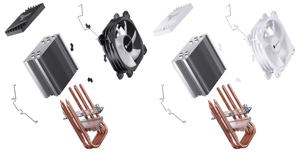 НОВ Охладител Jonsbo CR-1400 E 1150 AM4 1200 AM5 1700 RGB БЯЛ и ЧЕРЕН