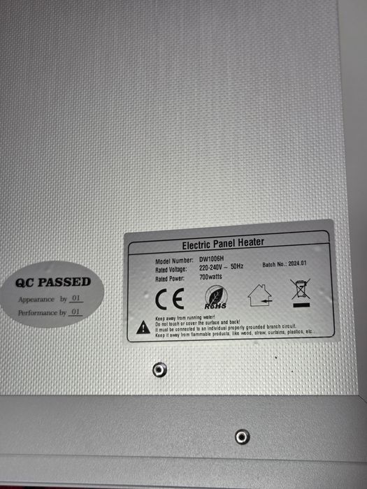 Panou radiant încălzire SUNWELL SW8 700W, cu termostat programabil