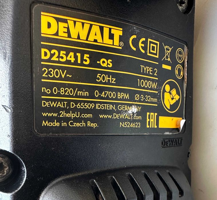 Dewalt D25415 - Електрически перфоратор 1000W 4.2J SDS Plus