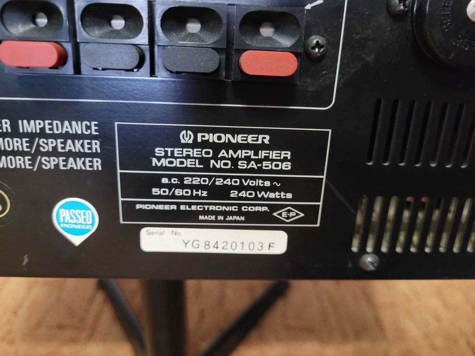 PIONEER SA-506 + PIONEER TX-606 set Hi-Fi vintage *1978