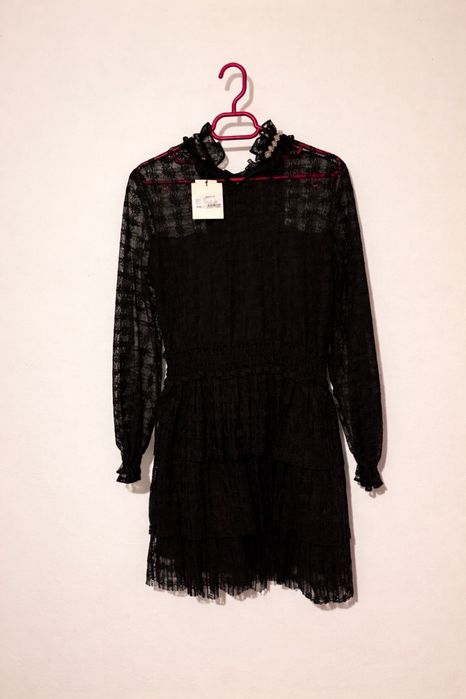 Sandro Paris Black Lace Mini / Short Dress