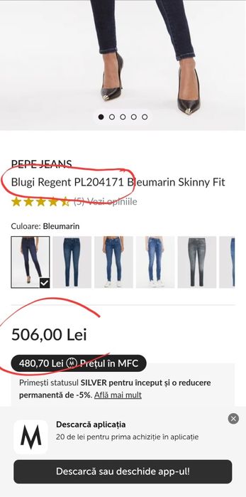 Blugi de damă Pepe Jeans
