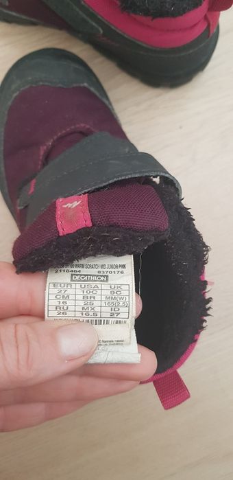 Ghete Decathlon, calduroase, impermeabile, marimea 27