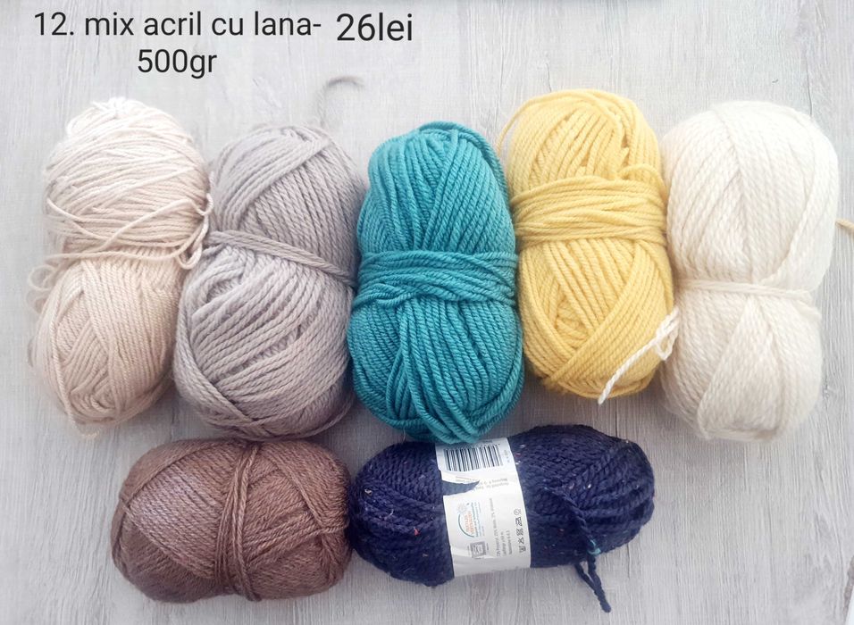 Fire pentru tricotat și croșetat – Acril, lână, bumbac, mix | Loturi și gheme | Prețuri avantajoase