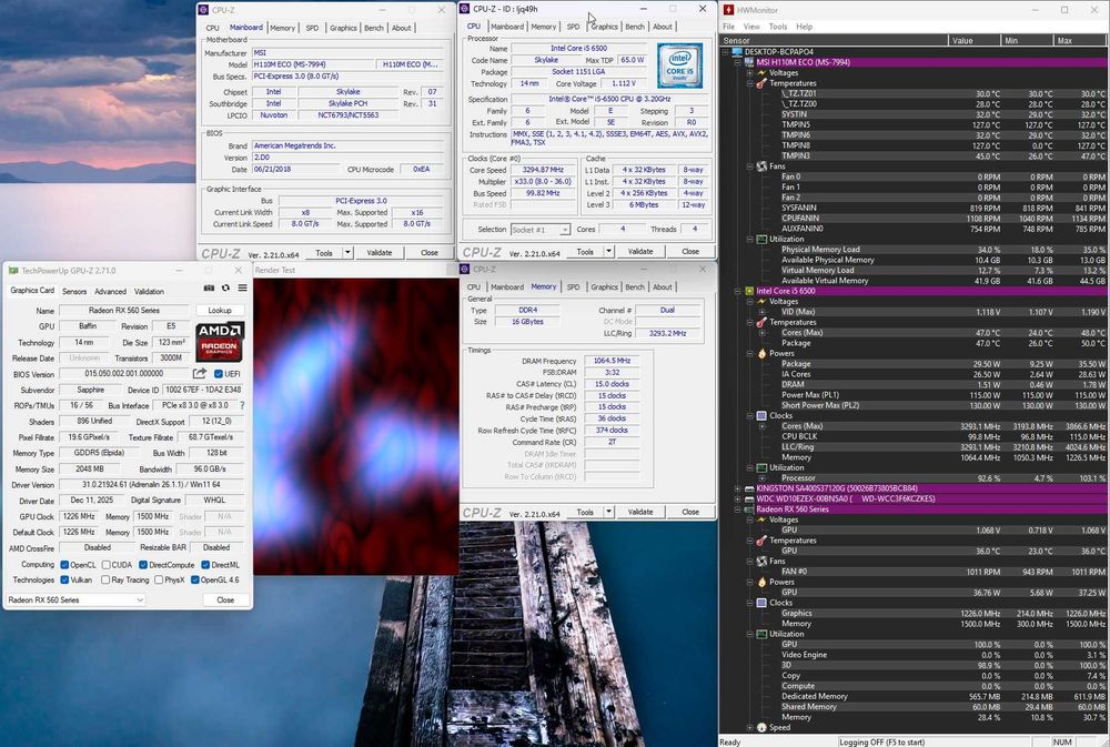 Segotep Legend C2 w11 6500-i5 intel h110m-eco msi 16gb-ddr4 120gb-satassd 1tb-hdd wd 500w rx560 2gb