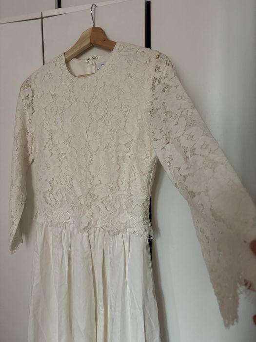 Rochie lungă Ivy & Oak, alb unt