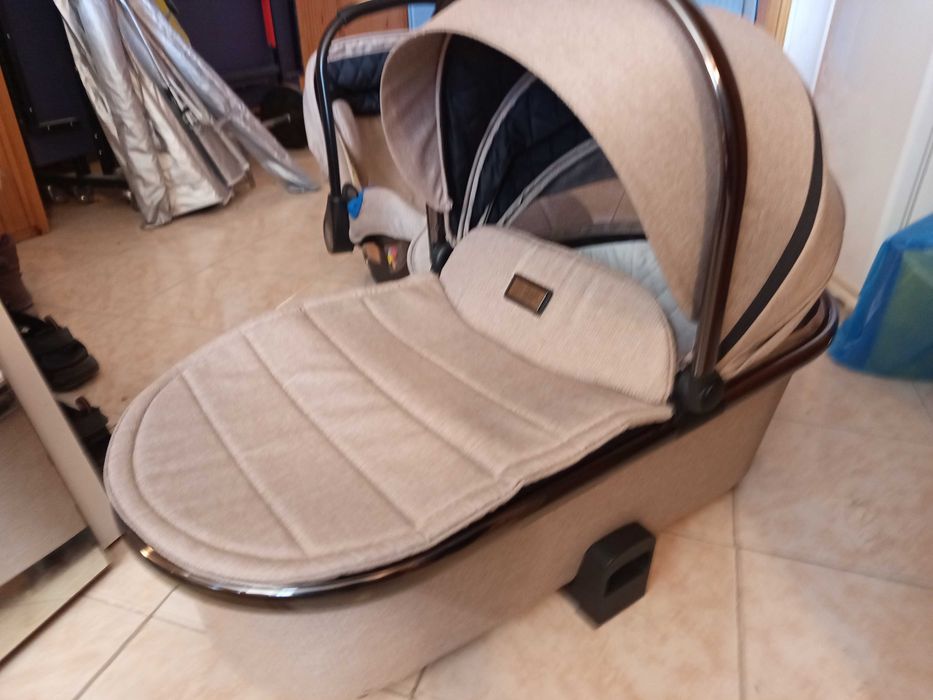 Комбинирана детска количка 3 в 1 KikkaBoo - Vicenza,Premium Beige