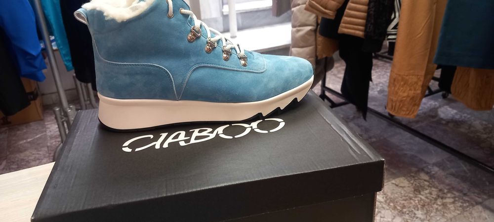 Дамски боти италиански материали естествен велур