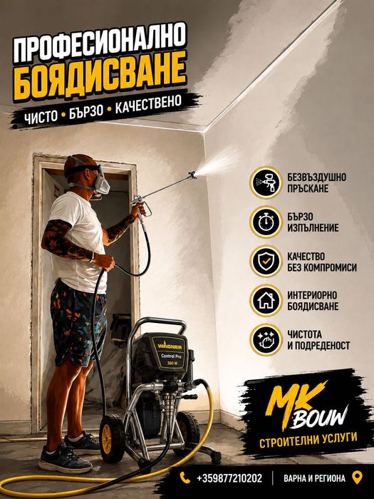 Боядисване/шпакловане народни цени