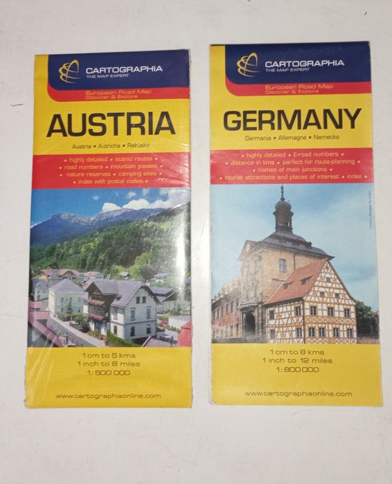 Hartă Austria și Germania. 2 pereche.