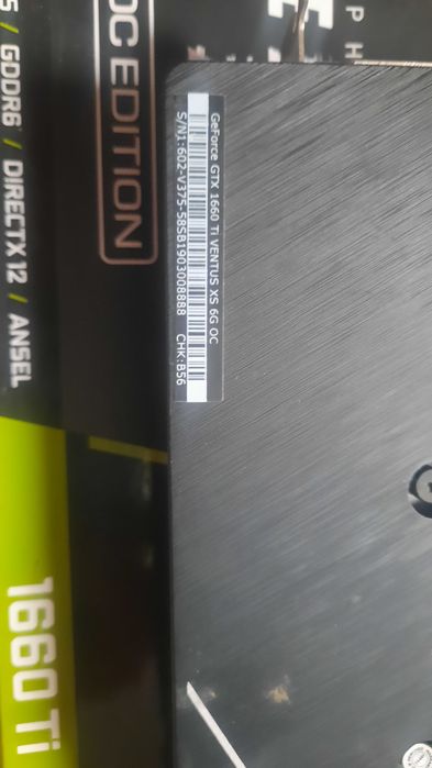 MSI GTX 1660ti  6gb gddr6 192 bit Ventus XS OC