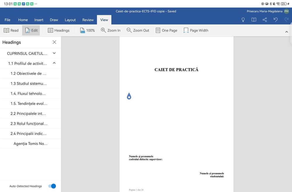 Caiet de practică BRD