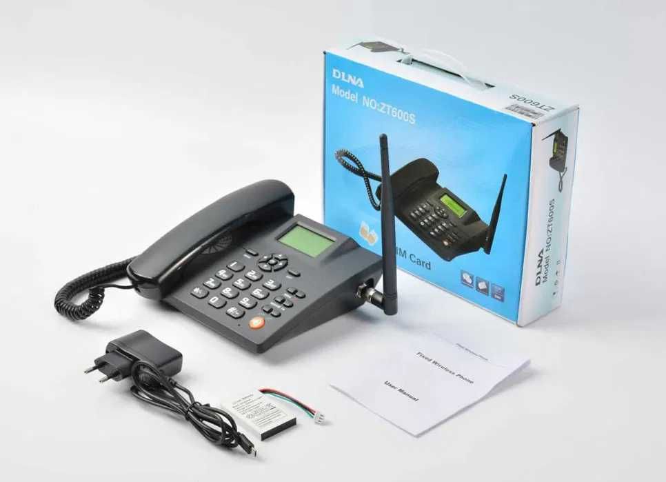 GSM стационарный беспроводной телефон   DLNA ZT600 2 TA SIM KARTALIK
