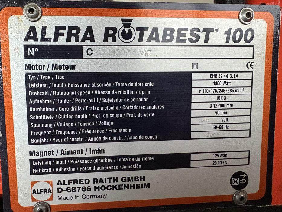 Магнитна бормашина ALFRA ROTABEST 100