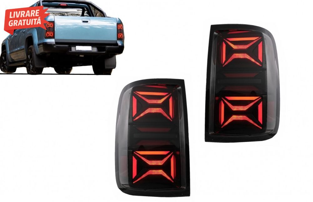 Stopuri LED VW Amarok (2010-2020) Semnal Secvential Dinamic Fumuriu