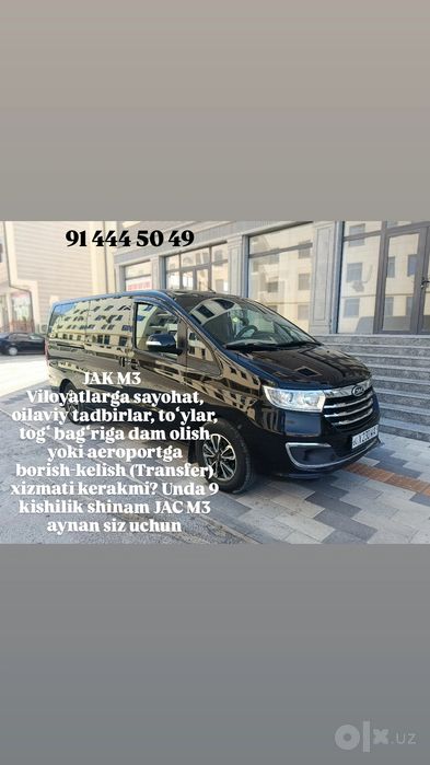 Jac M3 miniven xizmati  toʻylarda va sayohatlarda