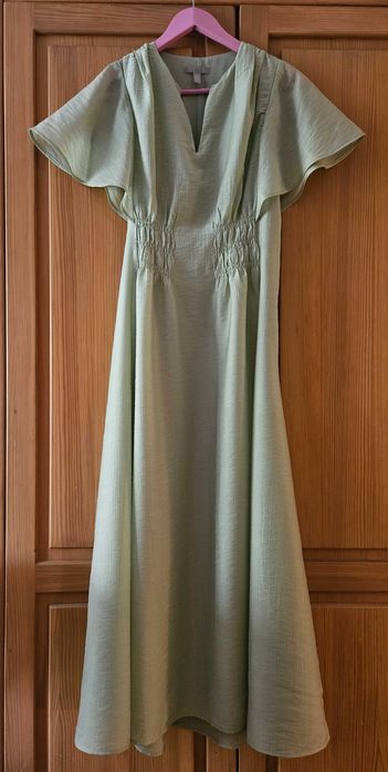 Rochie lunga verde fistic | XS