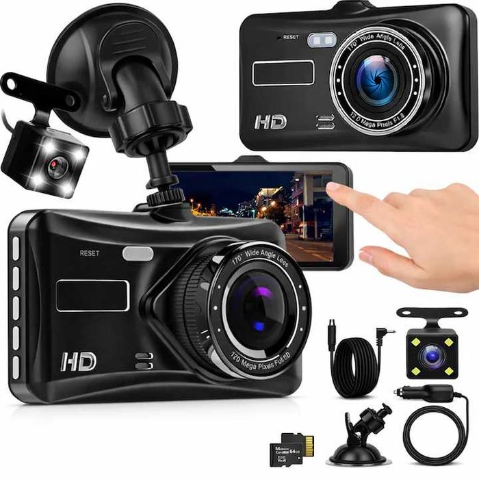 Camera auto trafic ecran mare si tactil, camera fata si marsarier