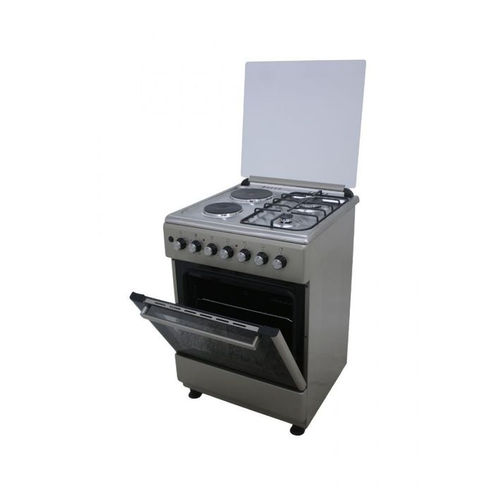 Нова комбинирана готварска печка 60 см газ/ ток Fiesta  инокс 70 литра