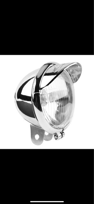 Proiectoare moto LED cromate chrom nichelate chopper bobber cruiser