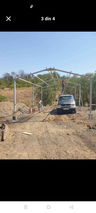 Vând structură metalică 7x26x4sau 10x20x4 sau 12x30x4