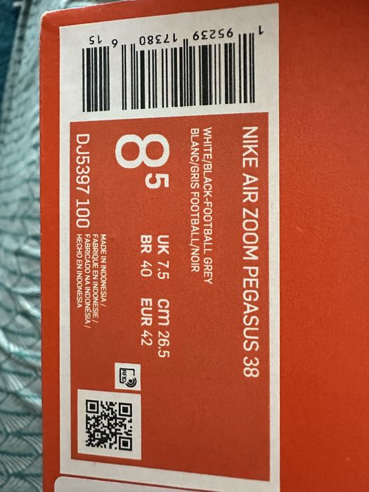 Nike air zoom pegasus 38  номер 42