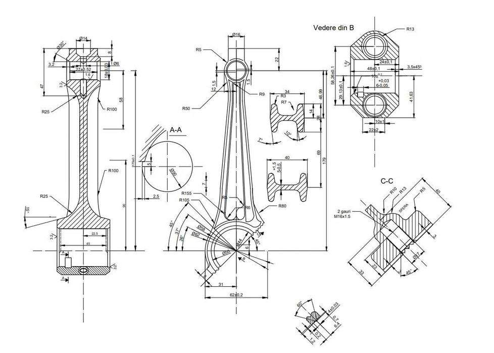 AutoCAD - Piese componente Auto - Constructii - AutoCAD