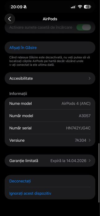 Apple AirPods 4 cu Active Noise Cancellation (ANC)