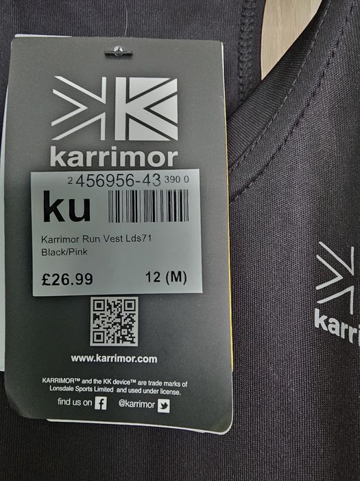 Дамски спортен топ  Karrimor, размер 12 (М)