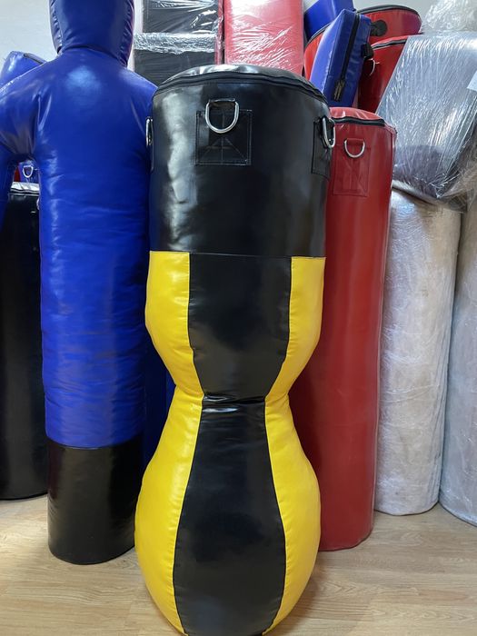 Sac de box Clepsidra  130 x 40 x 20 cm Negru+Galben 50 kg